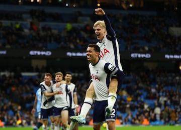 Así fue el festejo del 4-0 lapidario en favor del Tottenham. 