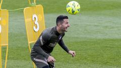 Vitolo, en un entrenamiento del Atl&eacute;tico.