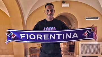 Yerry Mina, defensa colombiano de Fiorentina