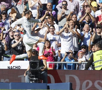 Gareth Bale celebra el 1-1.