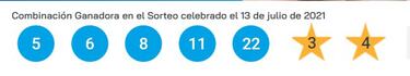 Euromillones: comprobar los resultados del sorteo de hoy, martes 13 de julio