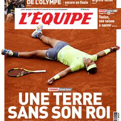 Gran portada de L’Équipe para Nadal: “Una tierra sin su rey”