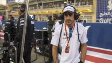 Fernando Alonso en Sakhir.