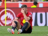 Kumbulla, central del RCD Mallorca, lesionado en el partido Mallorca-Atlético de Madrid disputado en Son Moix el 21 de septiembre de 2025.