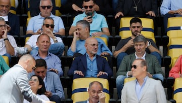 Luis de la Fuente, presente en el partido Las Palmas-Sevilla