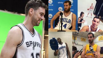 Pau Gasol, Sergio Rodríguez, Willy Hernangómez, Juancho Hernangómez, Serge Ibaka y José Manuel Calderón.