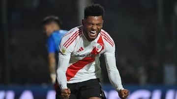 Miguel Borja volvió al gol con River Plate ante Sarmiento de Junín en la Liga Argentina.