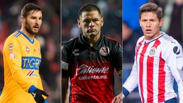 André-Pierre Gignac, Pablo Aguilar y José Godínez.