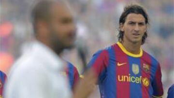 <b>Zlatan Ibrahimovic</b>, durante el Trofeo Joan Gamper.