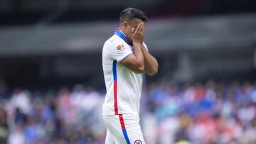 Ivan Morales of Cruz Azul receives red card during the game Cruz Azul vs Queretaro, corresponding Round 11 the Torneo Apertura 2022 of the Liga BBVA MX at Azteca Stadium, on August 27, 2022.
<br><br>
Ivan Morales de Cruz Azul recibe tarjeta roja de expulsion durante el partido Cruz Azul vs Queretaro, correspondiente a la Jornada 11 del Torneo Apertura 2022 de la Liga BBVA MX en el Estadio Azteca, el 27 de Agosto de 2022.