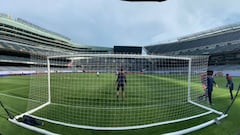 El equipo dirigido por Gregg Berhalter reconoci&oacute; la cancha del Soldier Field, de cara al esperado duelo en la final del torneo de Concacaf.