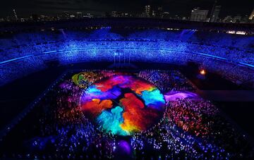 Un momento de la Ceremonia en el Estadio Olímpico. 