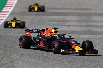 Daniel Ricciardo durante la carrera en el circuito de Las Américas. 