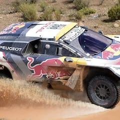 Stephane Peterhansel sufre un accidente con una moto