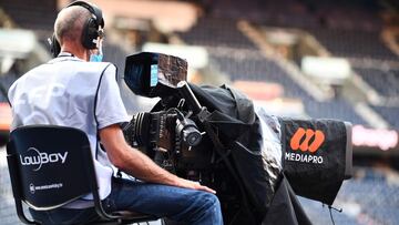 Mediapro durante una emisi&oacute;n de la Ligue 1. 