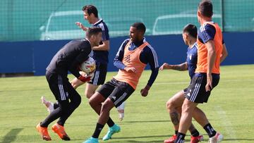 Entrenamiento de Osasuna en las instalaciones de Tajonar.