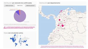 Mapa de casos y muertes por coronavirus por departamentos en Colombia: hoy, 19 de mayo