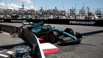 Fernando Alonso, con el Aston Martin en Mónaco 2024.