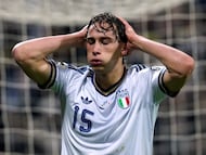 Pio Esposito reacciona tras perder el repechaje mundialista 2026 contra Bosnia y Herzegovina.