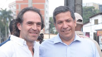 Federico Gutiérrez y Rodrigo Lara Sánchez en la presentación de su candidatura