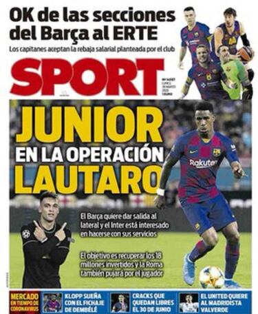 Sport: el Barça quiere dar salida este verano a Júnior Firpo