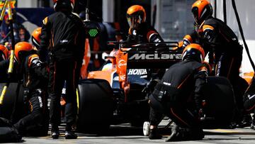 Fernando Alonso durante el Gran Premio de Hungr&iacute;a 2017