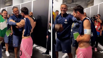 La imagen más esperada: así fue el saludo entre Messi y Luis Enrique tras el 4-0