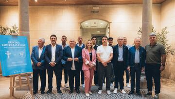 Acto de presentación del partido solidario por los incendios de Ourense.