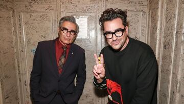 After winning Emmys for “Schitt’s Creek” in 2020, the Levys will be the first father-son hosts of the ceremony in Los Angeles.