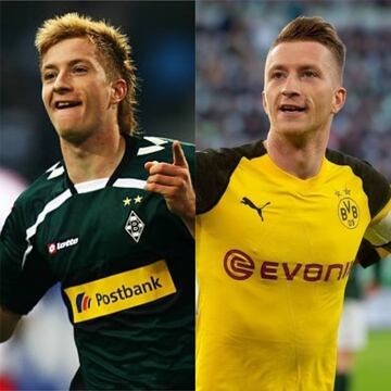 Hace 10 años Marco Reus defendía al Borussia Mönchengladbach, después se fundió con los colres del Borussia Dortmund.