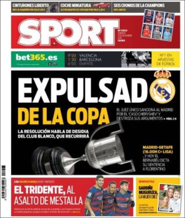 Portadas de la prensa mundial