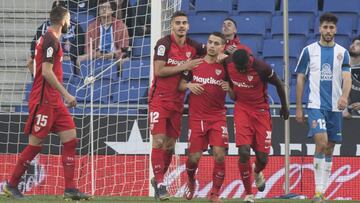 17/03/19 PARTIDO DE PRIMERA DIVISION ESPANYOL - SEVILLA GOL 0-1 BEN YEDDER PENALTI ALEGRIA