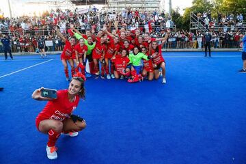 Tras derrotar a Estados Unidos en semifinales de la Copa Panamericana, Chile clasificó por primera vez al mundial de hockey césped femenino. ¡Tremendas!