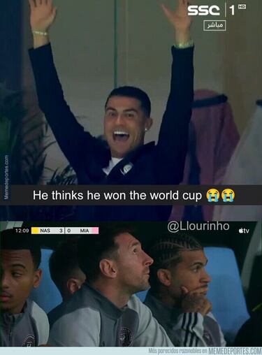 Los memes se ceban con Messi tras la goleada del Al-Nassr