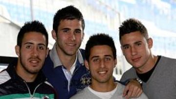 <b>LA CANTERA AL PODER. </b>De izquierda a derecha Toribio, Manu Torres, Javi López e Iván González, que se postulan como titulares contra el Deportivo. Cantera al poder.