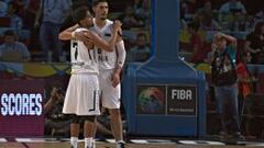 Gustavo Ay&oacute;n y Jorge Guti&eacute;rrez en el Campeonato FIBA Am&eacute;ricas 2015.