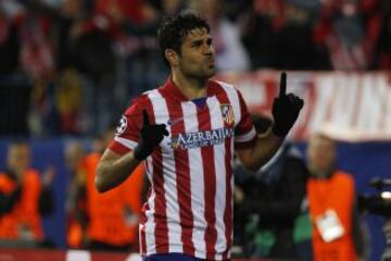4-1. Diego Costa celebra el cuarto gol.