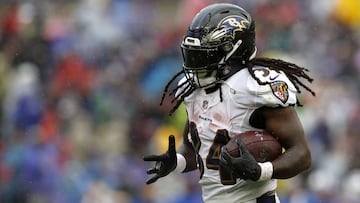 RB Alex Collins while playing Baltimore Ravens