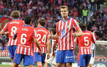 1-0. Alexander Sorloth celebra el primer tanto.