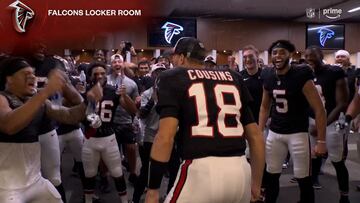 Falcons' epic celebration after overtime win against Buccaneers