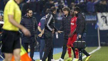 Amath se retiró lesionado del duelo ante el Leganés.