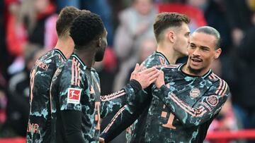 Leroy Sane celebrando un gol con el Bayern.