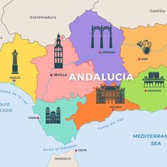 ¿Cuáles son las provincias de Andalucía, cuántos municipios tiene y cuál es el número de habitantes?