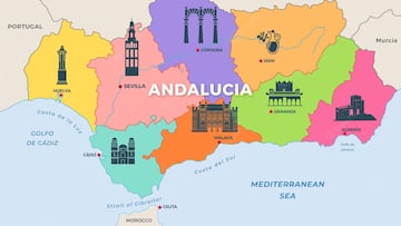 ¿Cuáles son las provincias de Andalucía, cuántos municipios tiene y cuál es el número de habitantes?