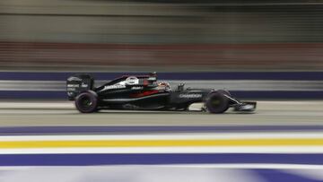 Fernando Alonso durante el GP Singapur 2016.