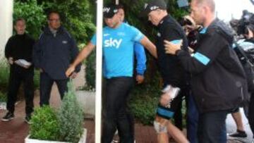 Christopher Froome, tras su abandono.