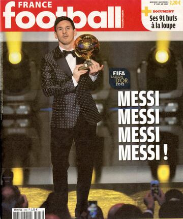 France Football: todas las portadas sobre el Bal車n de Oro desde 1956