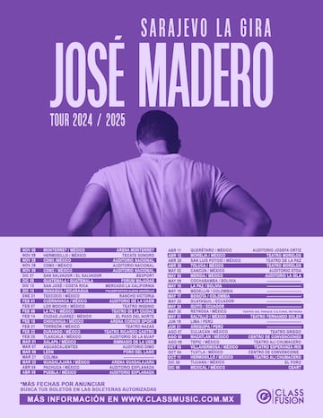 Las fechas de su ‘Sarajevo La Gira’ de José Madero