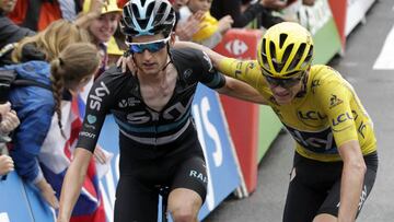 Chris Froome y Wout Poels.