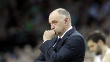 Pablo Laso, en el Zalgiro Arena.